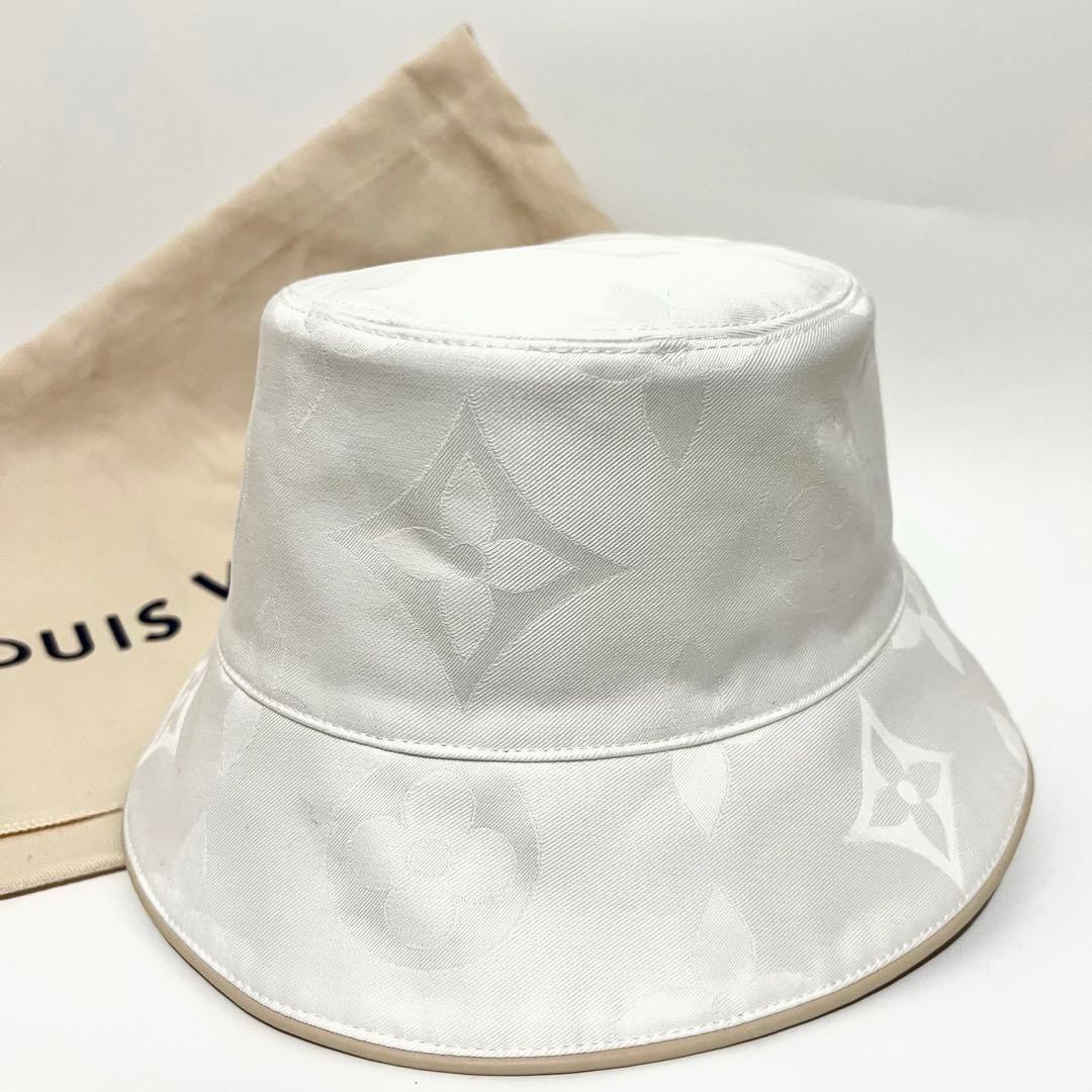 【未使用級】Louis Vuitton バケットハット・デイリーグラム ホワイト