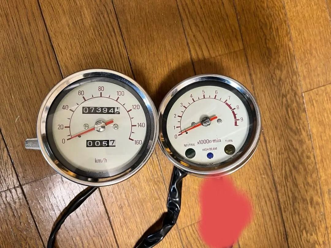 93年式SR400純正スピードメーター・タコメーターセット