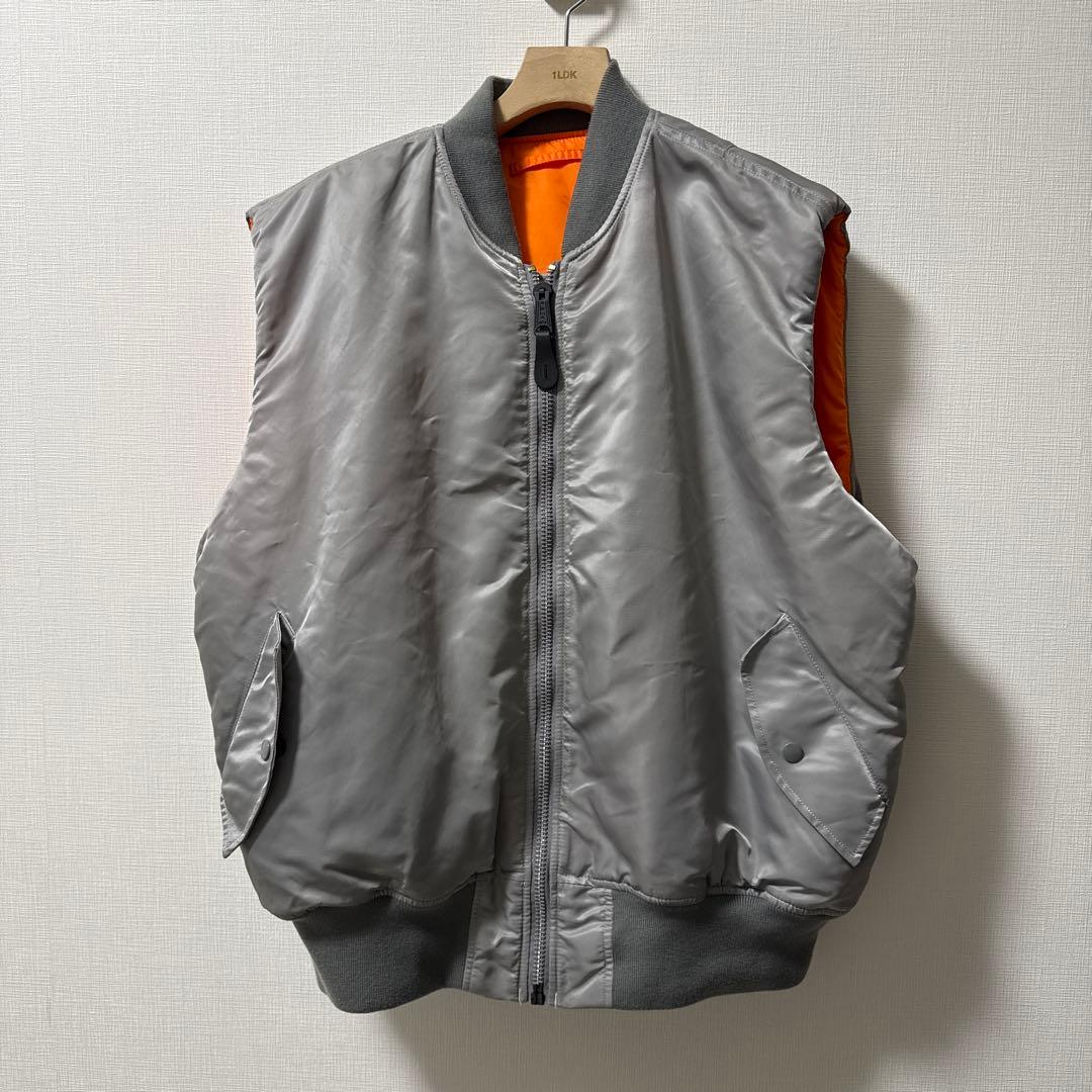 alpha ma-1 vest silver XL ベスト　シルバー