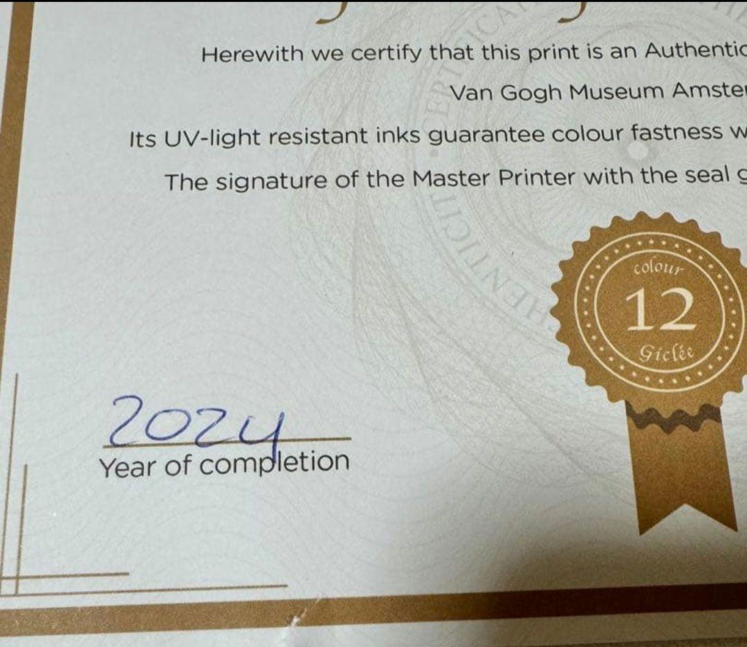 ゴッホピカチュウ キャンバスアート Lサイズ 金枠 証明書有り