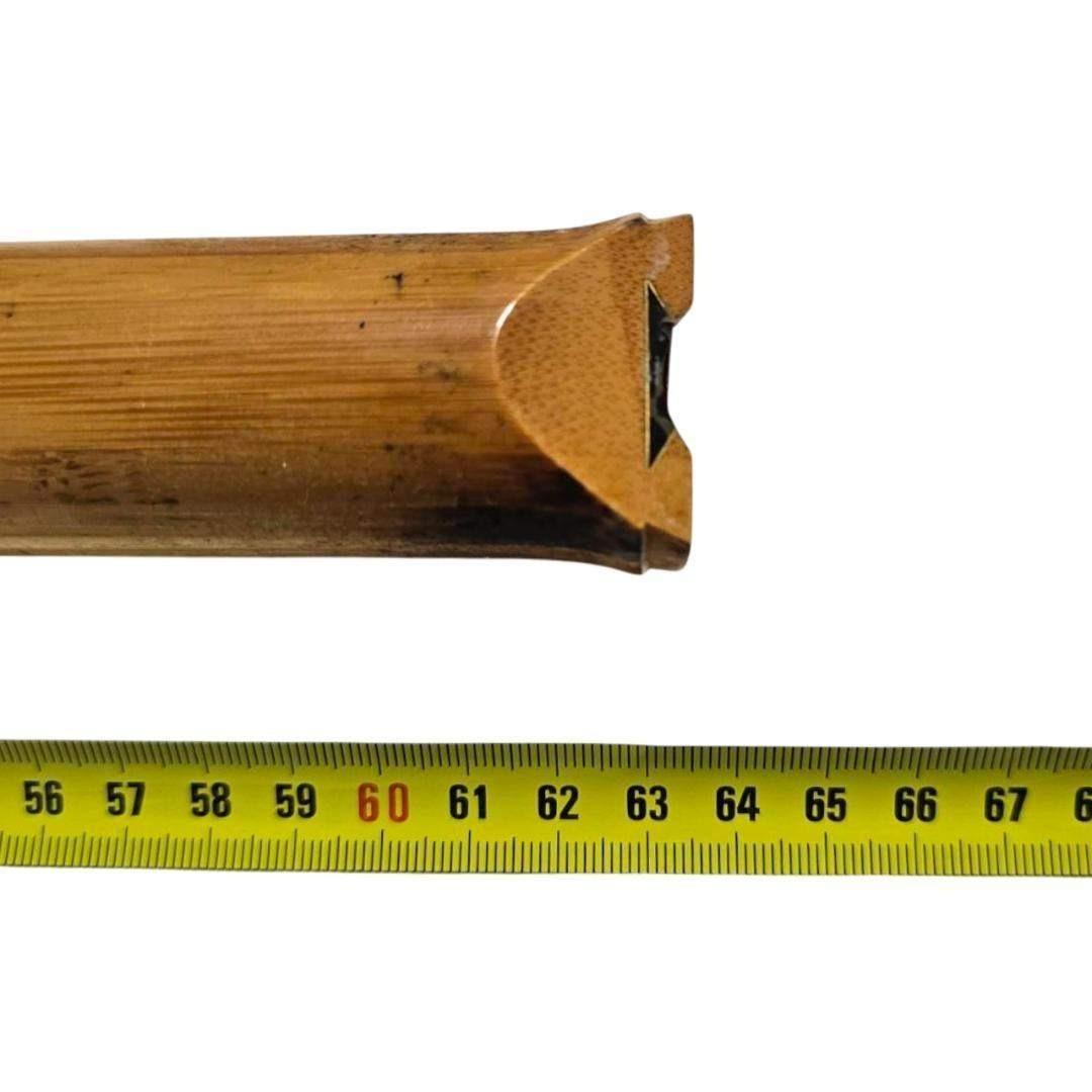 あ 尺八 琴古流 蝴蝶 2尺1寸 5孔 銘あり 2印 二分割 和楽器