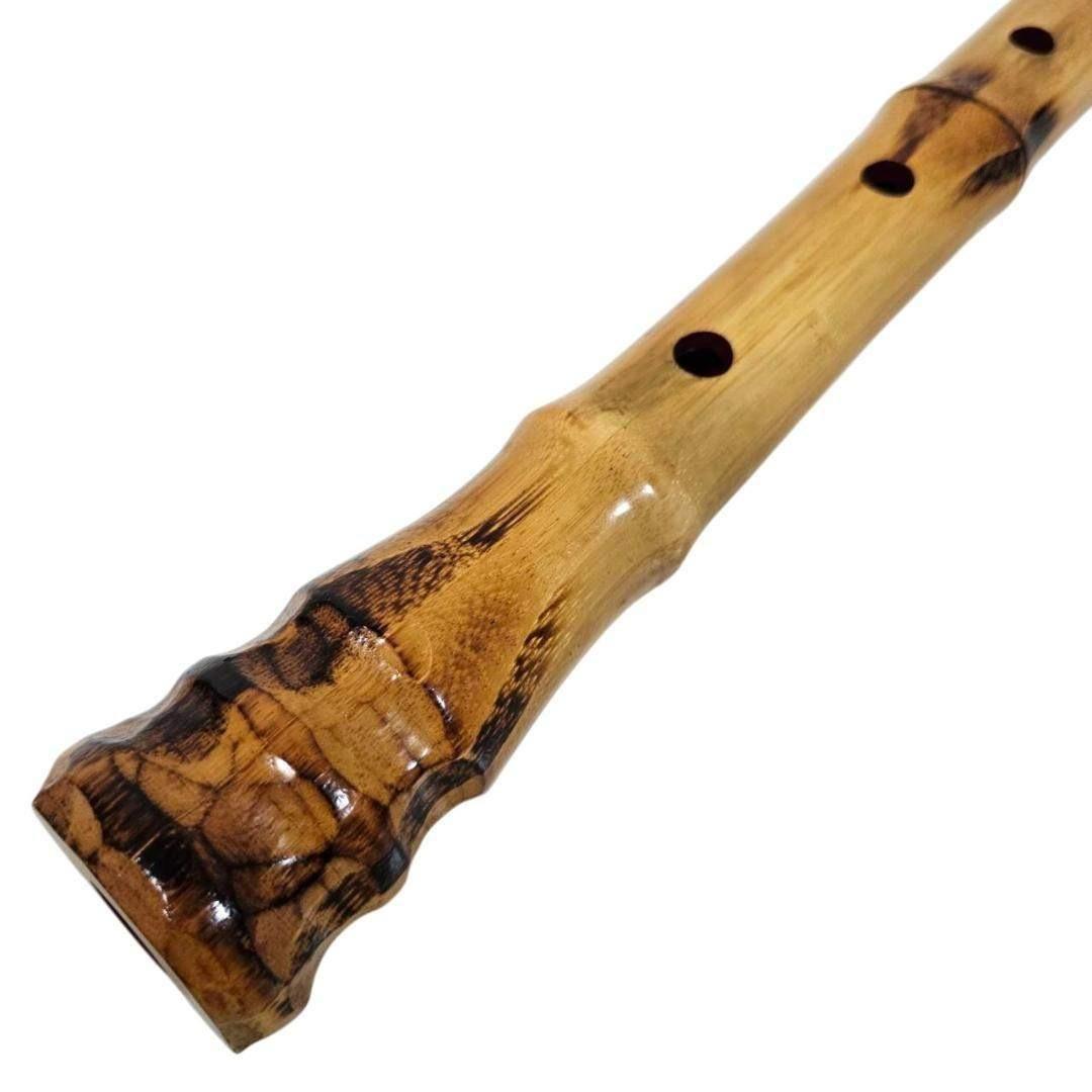 あ 尺八 琴古流 蝴蝶 2尺1寸 5孔 銘あり 2印 二分割 和楽器