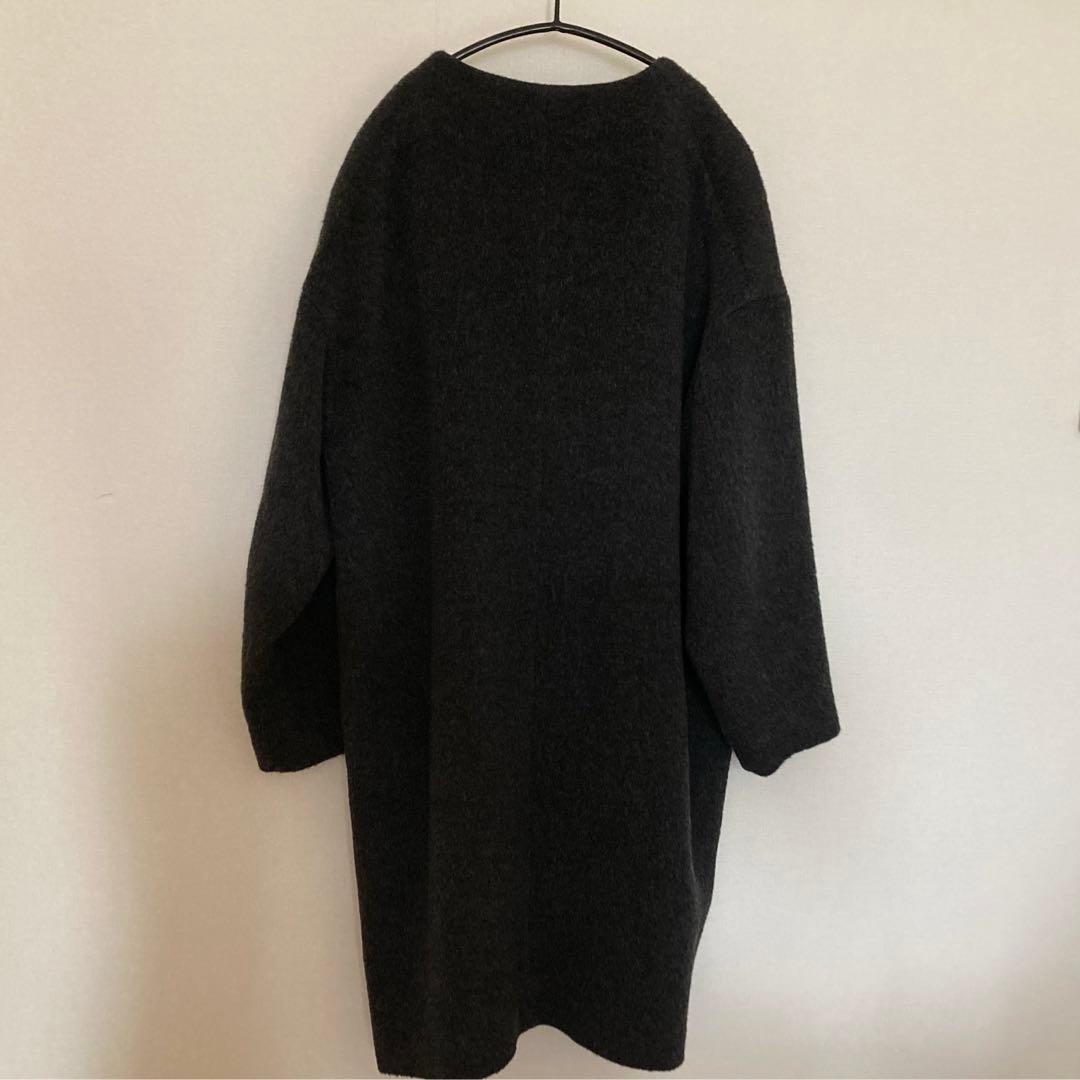 プラージュ アルパカシャギーコート ダークグレー