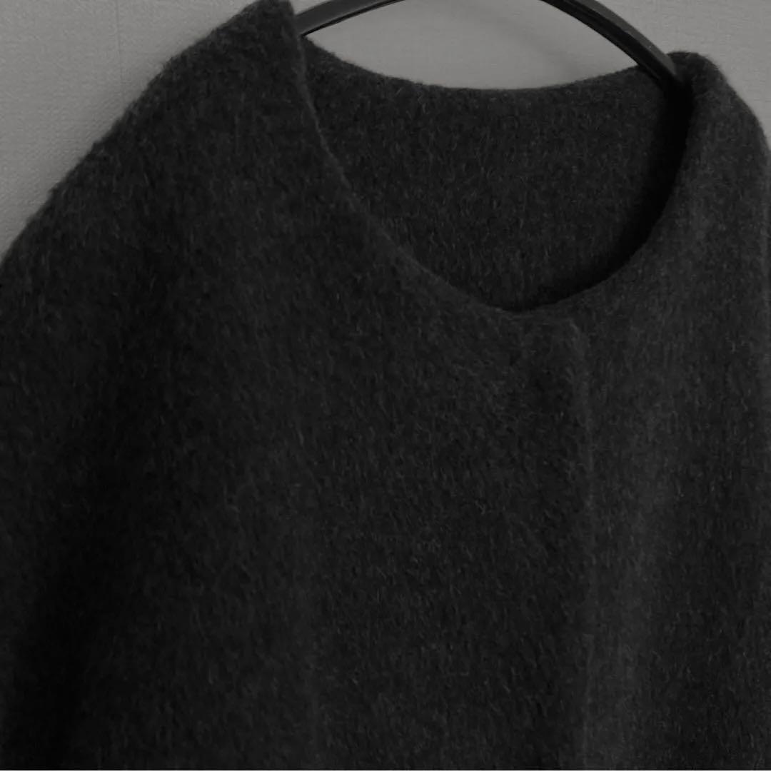 プラージュ アルパカシャギーコート ダークグレー