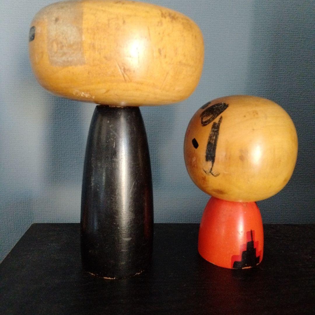 木製こけし 大小2体セット