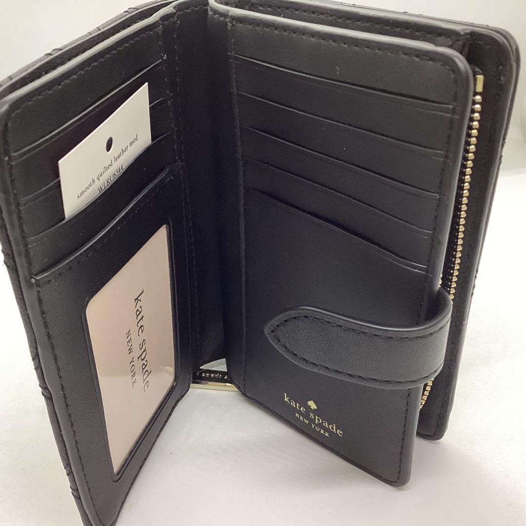 kate spade 高級仕様　ミディアム二つ折り財布 キルティング
