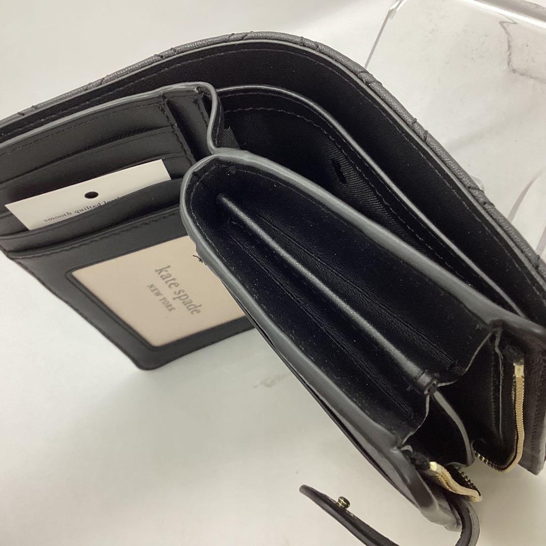 kate spade 高級仕様　ミディアム二つ折り財布 キルティング
