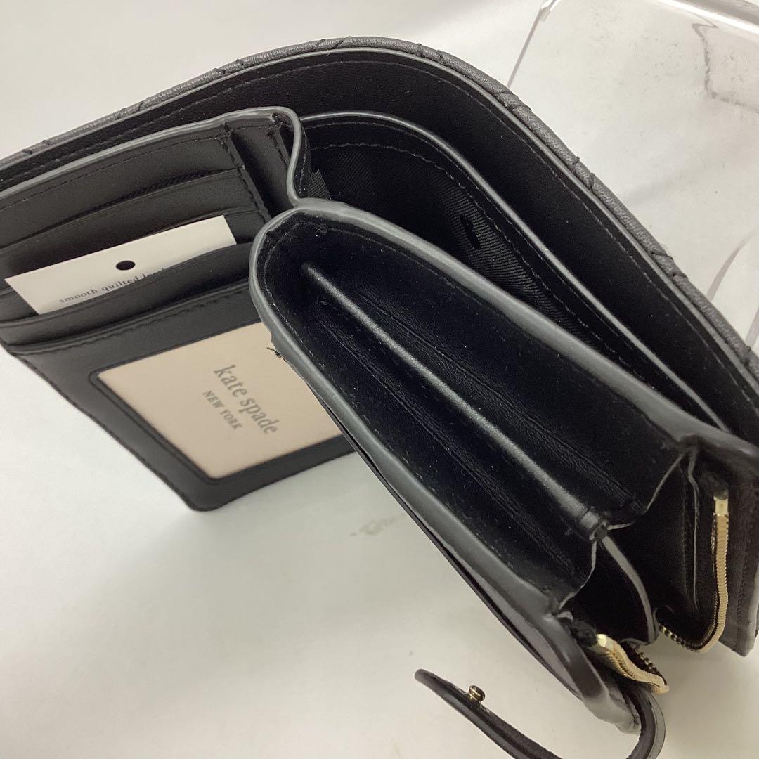 kate spade 高級仕様　ミディアム二つ折り財布 キルティング