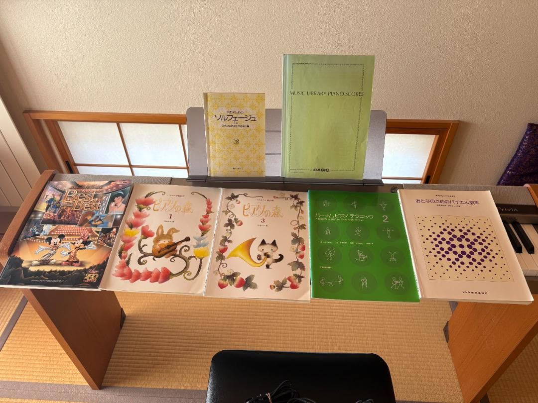 光ナビゲーション CASIO Privia PX-500Lスタンド付+教本7冊