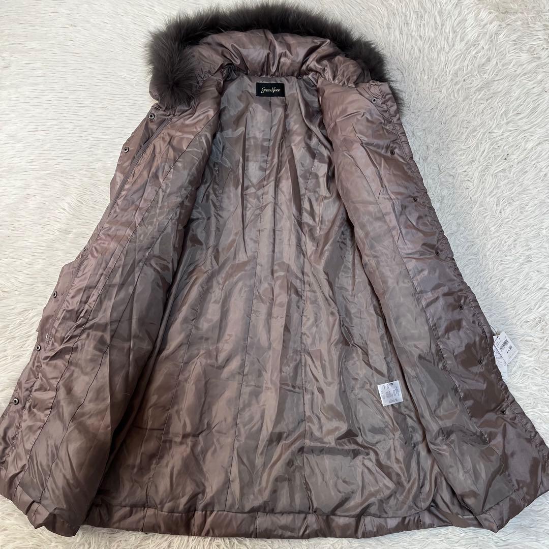 【新品未使用】グランドフェイス　フォックスファー付き　ロング　ダウンコート