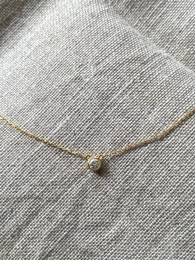 オレフィーチェ　K18 0.05ct マイクロヌード ネックレス