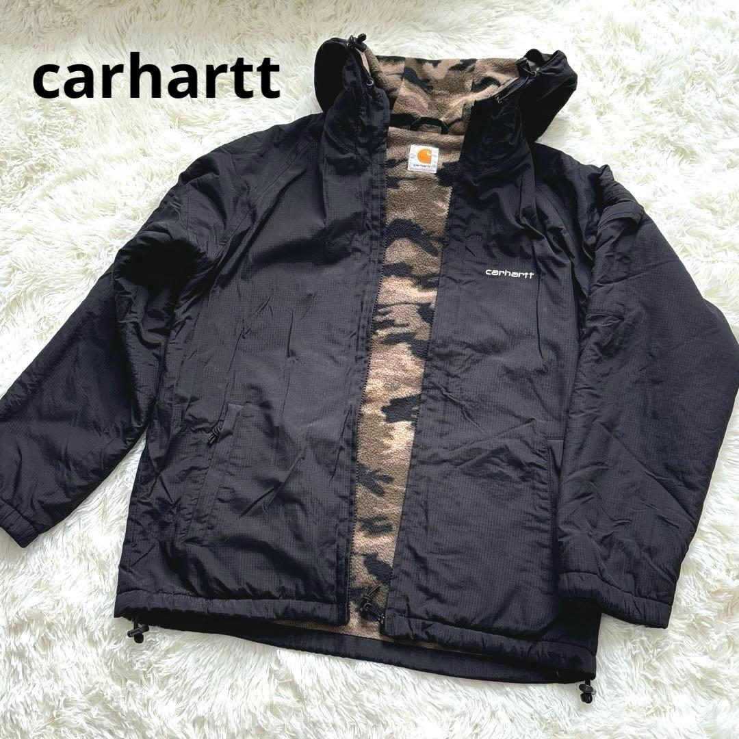 【Carhartt】 マウンテンパーカー 迷彩　ナイロンジャケット　フリース