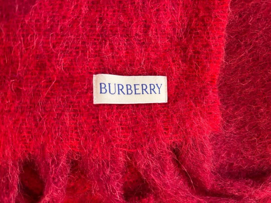 BURBERRY 赤 マフラー