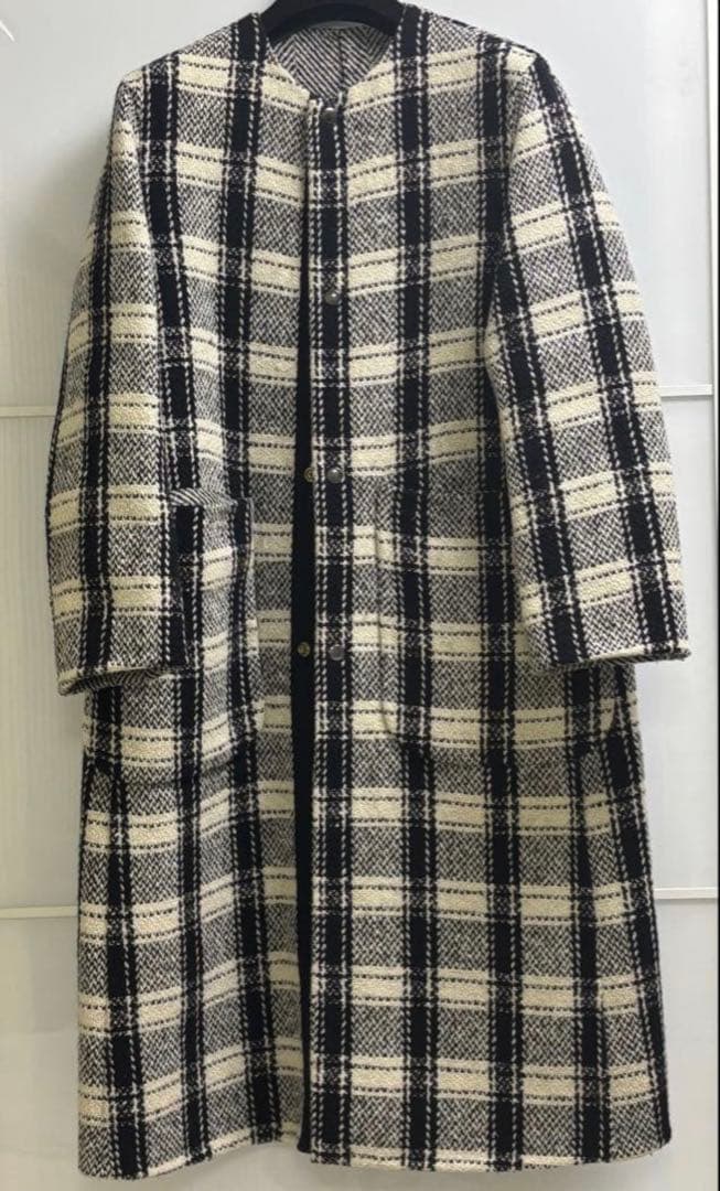 本日限定値下げ！Drawer チェック＆ヘリンボーン リバーシブルコート