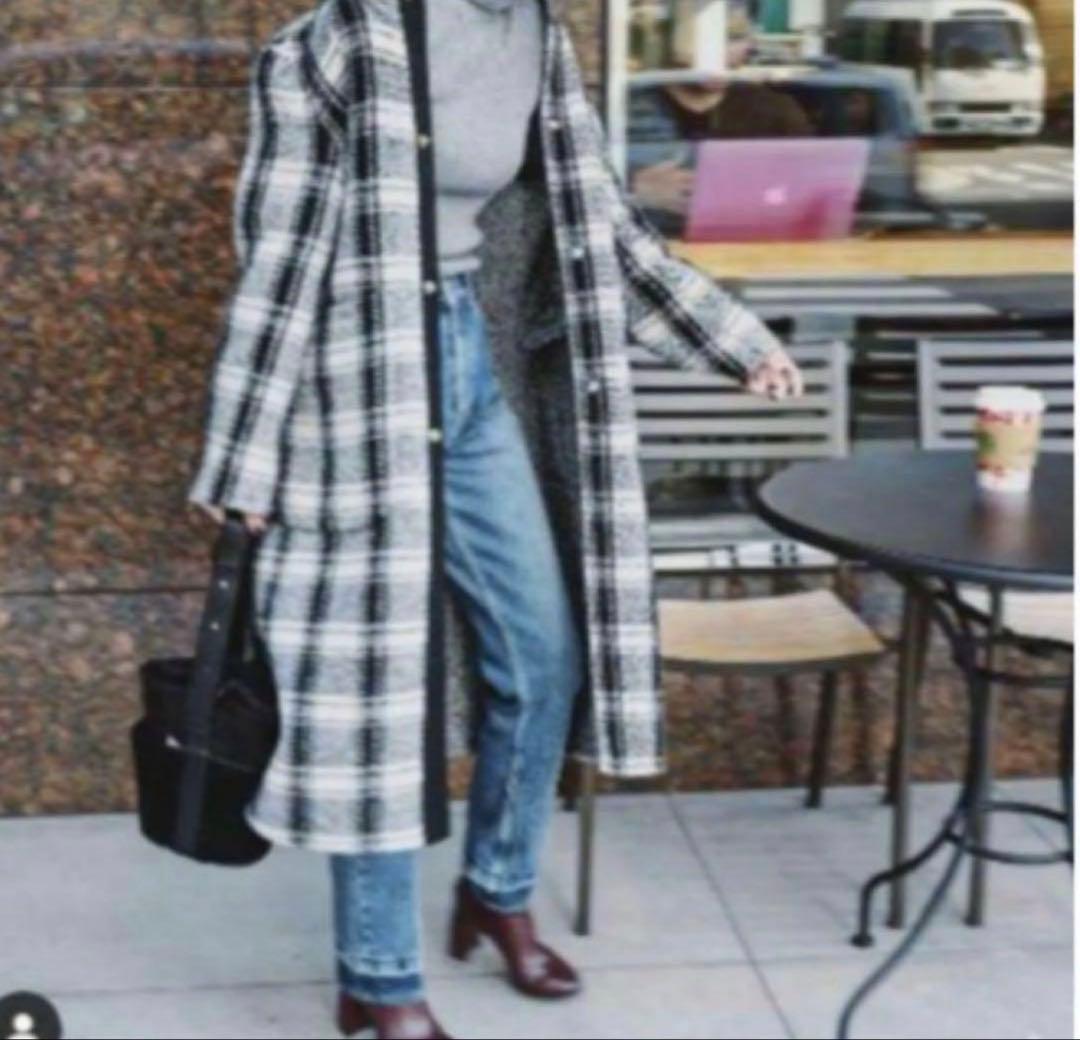 本日限定値下げ！Drawer チェック＆ヘリンボーン リバーシブルコート