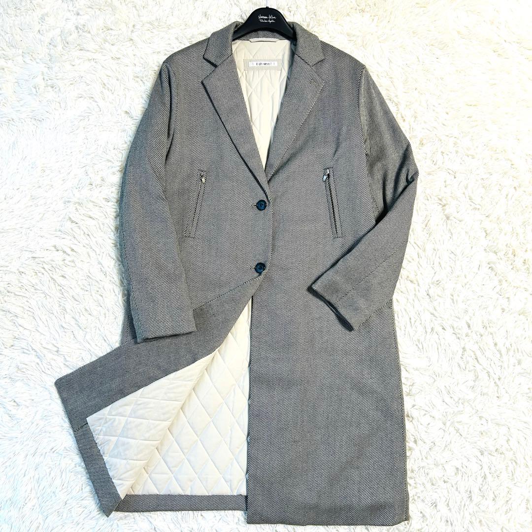 ブランベール blancvert ロングコート チェスターコート キルティング