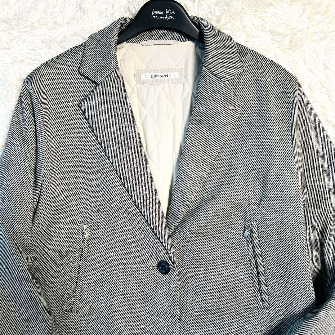 ブランベール blancvert ロングコート チェスターコート キルティング