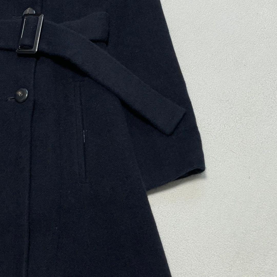 着丈124cm カールラガーフェルド ダブルブレストロングコート M ベルテッド