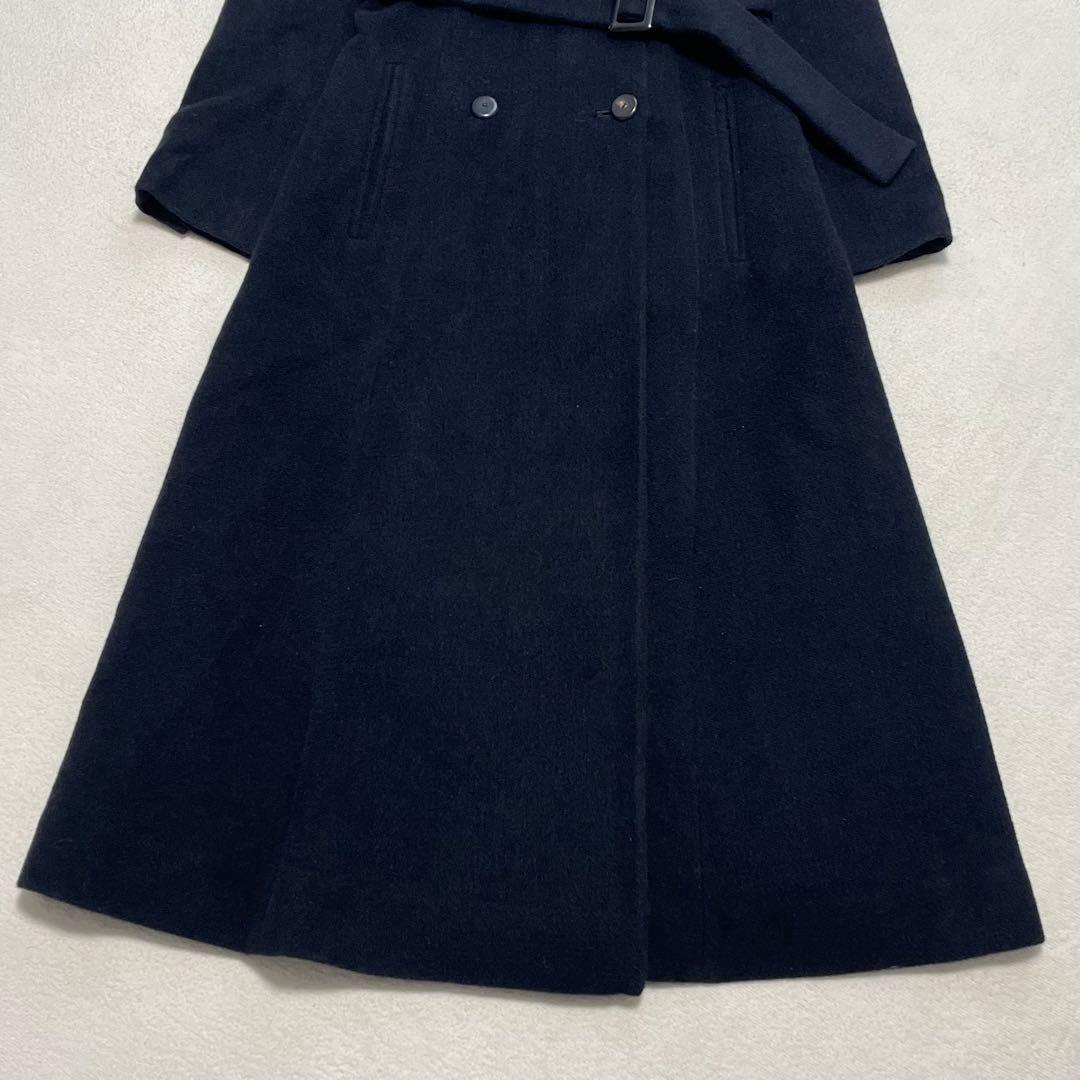 着丈124cm カールラガーフェルド ダブルブレストロングコート M ベルテッド