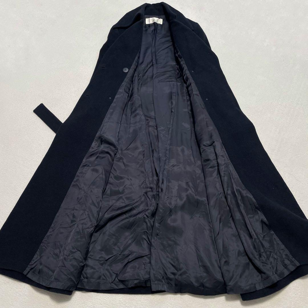 着丈124cm カールラガーフェルド ダブルブレストロングコート M ベルテッド