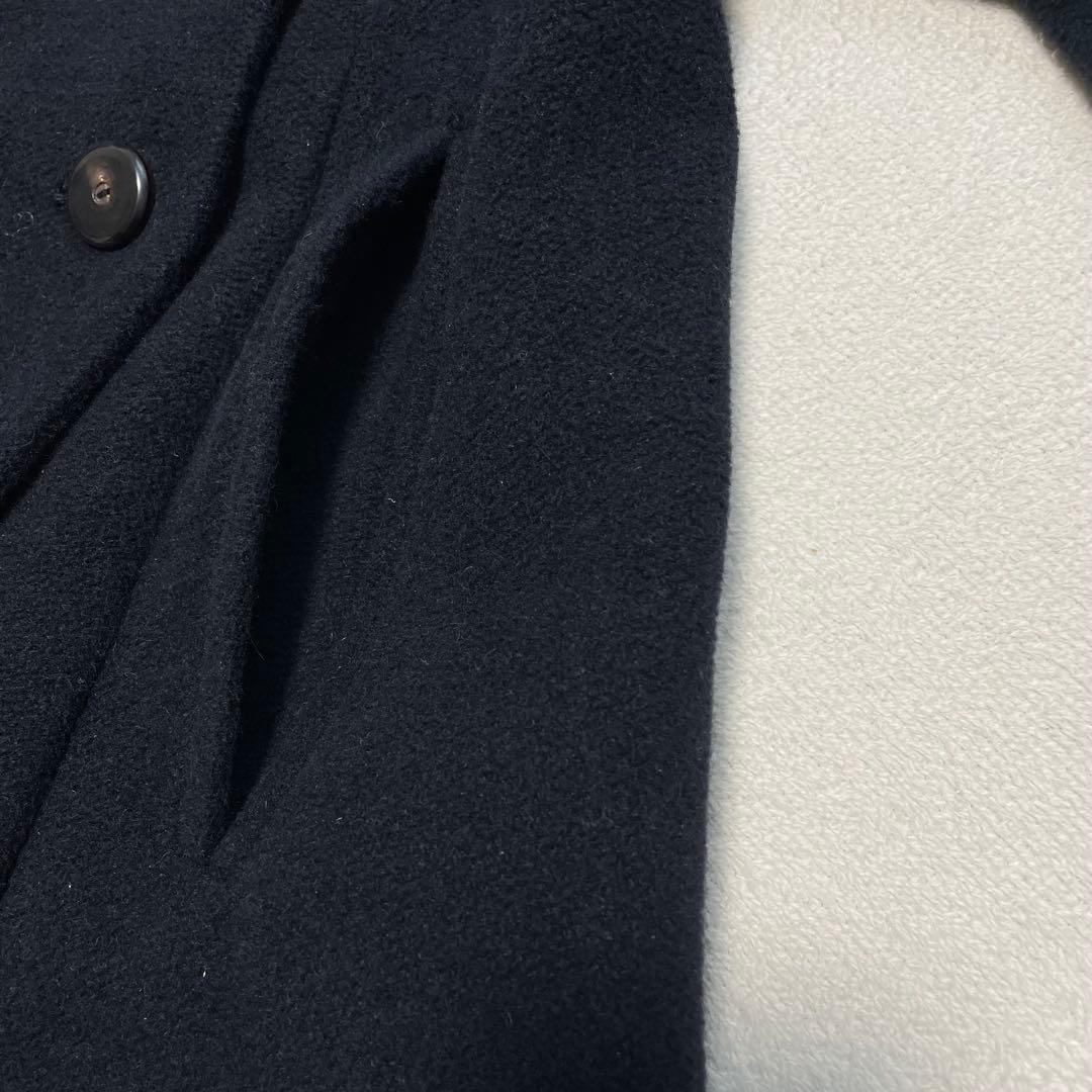 着丈124cm カールラガーフェルド ダブルブレストロングコート M ベルテッド