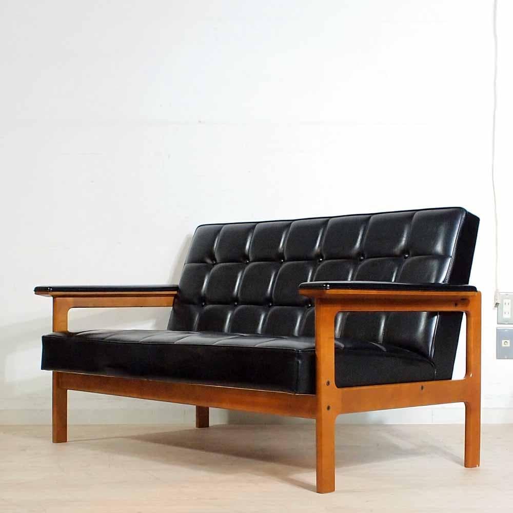 オールドカリモク 2人掛けソファ ワイドアーム Kチェア ZR24349