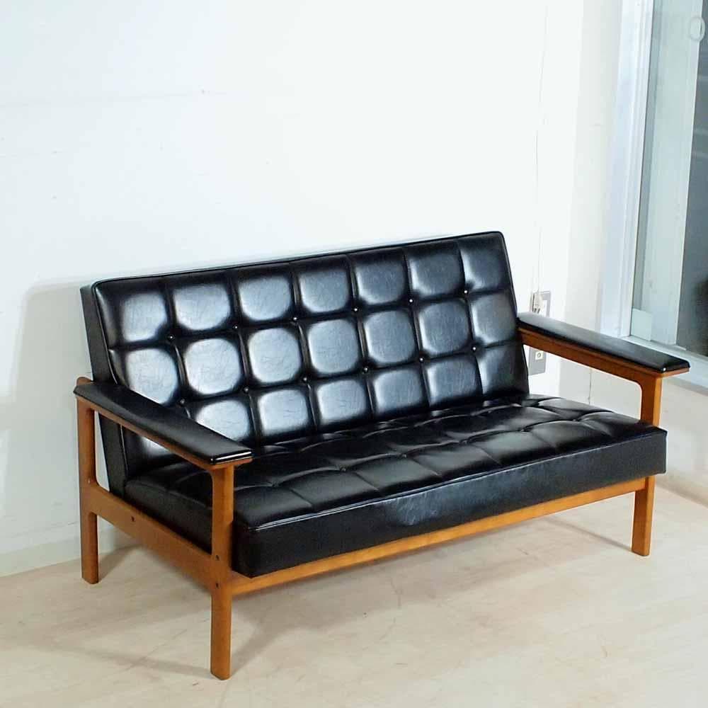 オールドカリモク 2人掛けソファ ワイドアーム Kチェア ZR24349