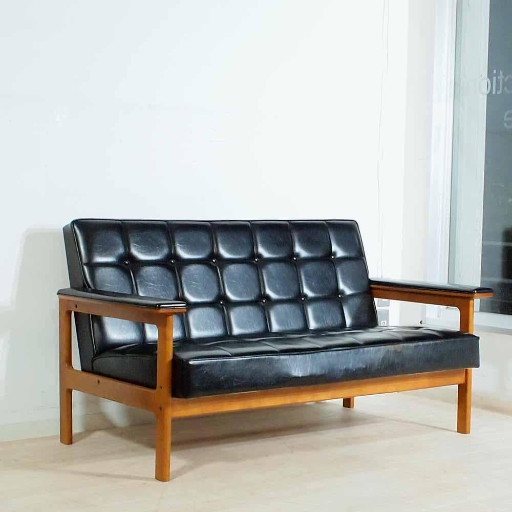 オールドカリモク 2人掛けソファ ワイドアーム Kチェア ZR24349