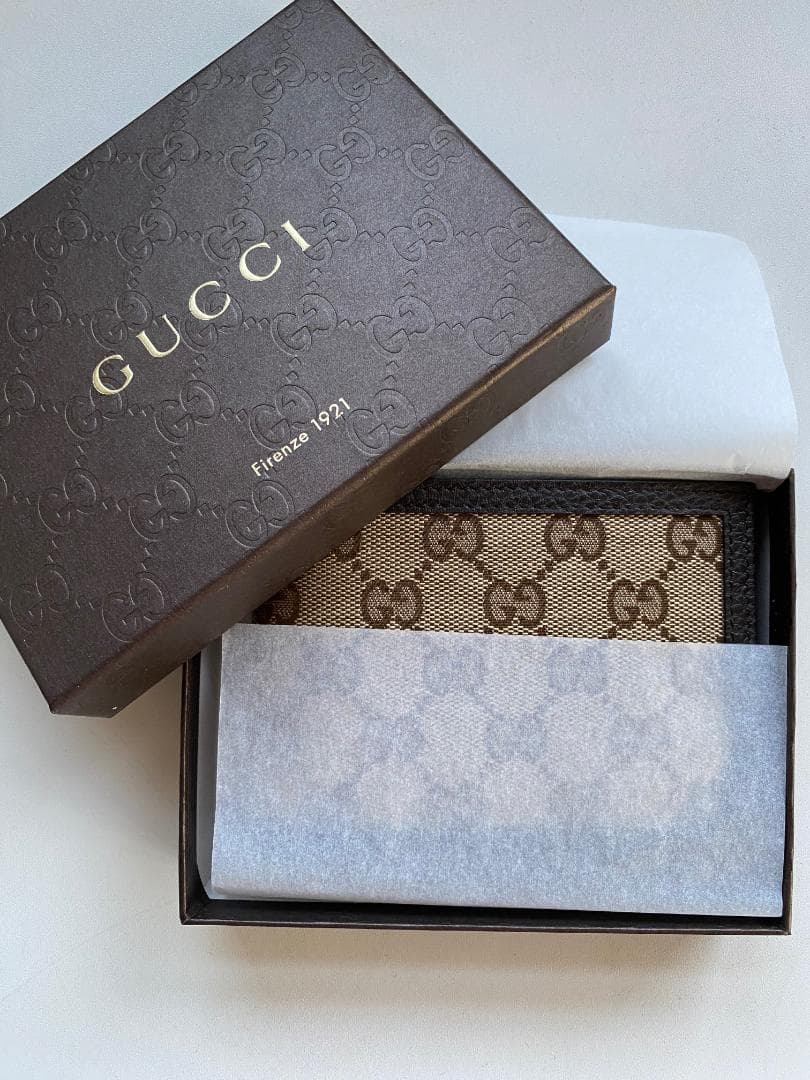 【新品未使用】GUCCI グッチ 二つ折り財布 メンズ ウォレット 正規品