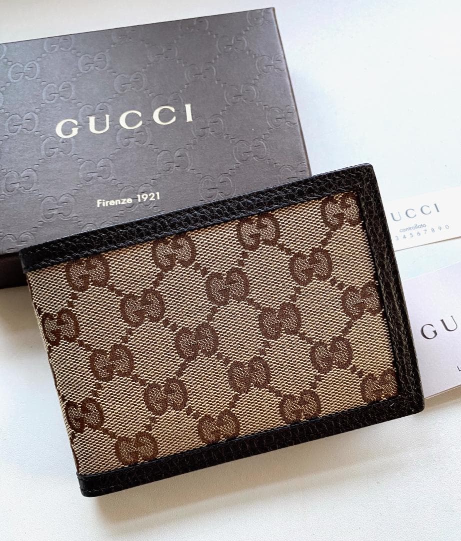【新品未使用】GUCCI グッチ 二つ折り財布 メンズ ウォレット 正規品