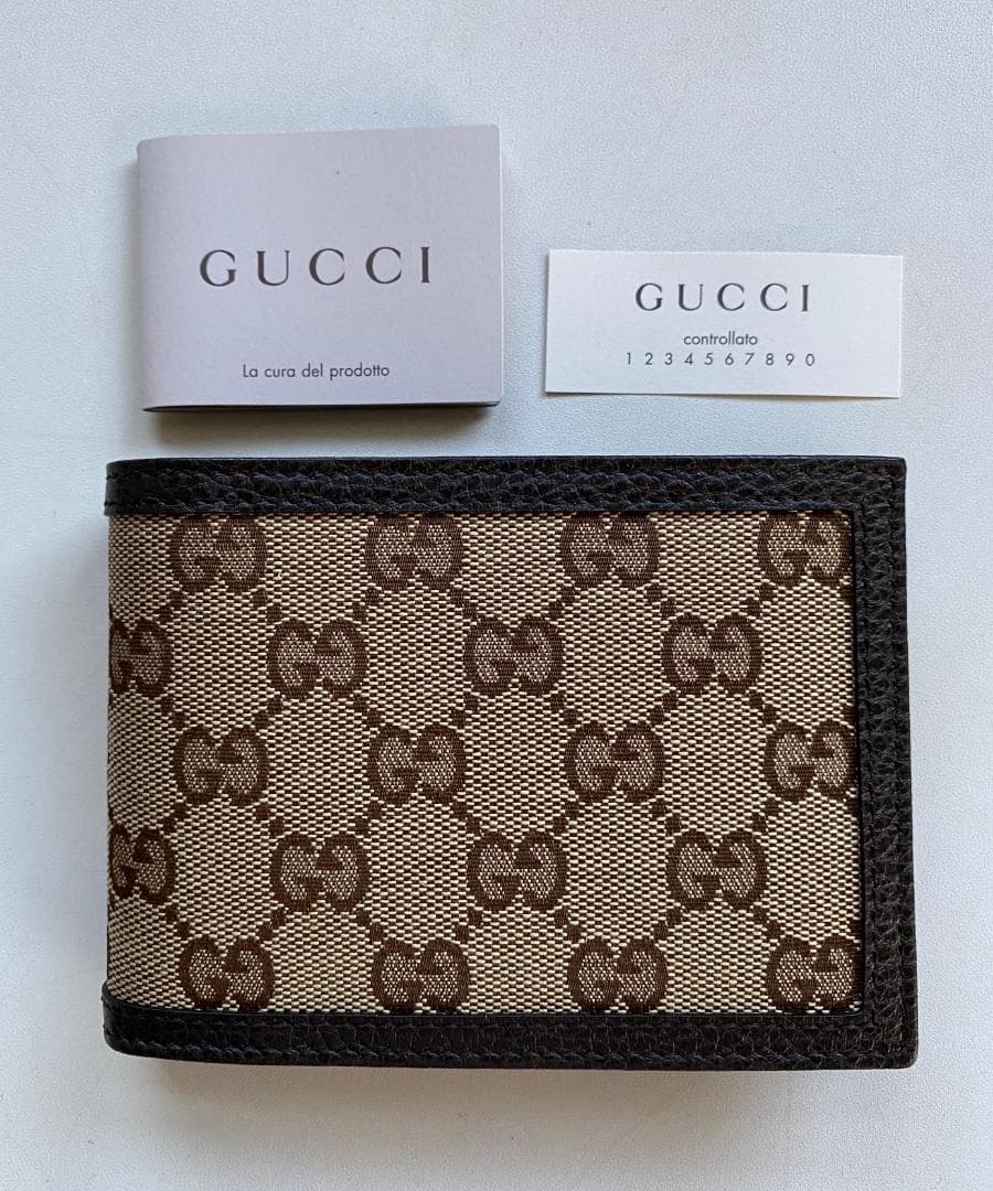 【新品未使用】GUCCI グッチ 二つ折り財布 メンズ ウォレット 正規品