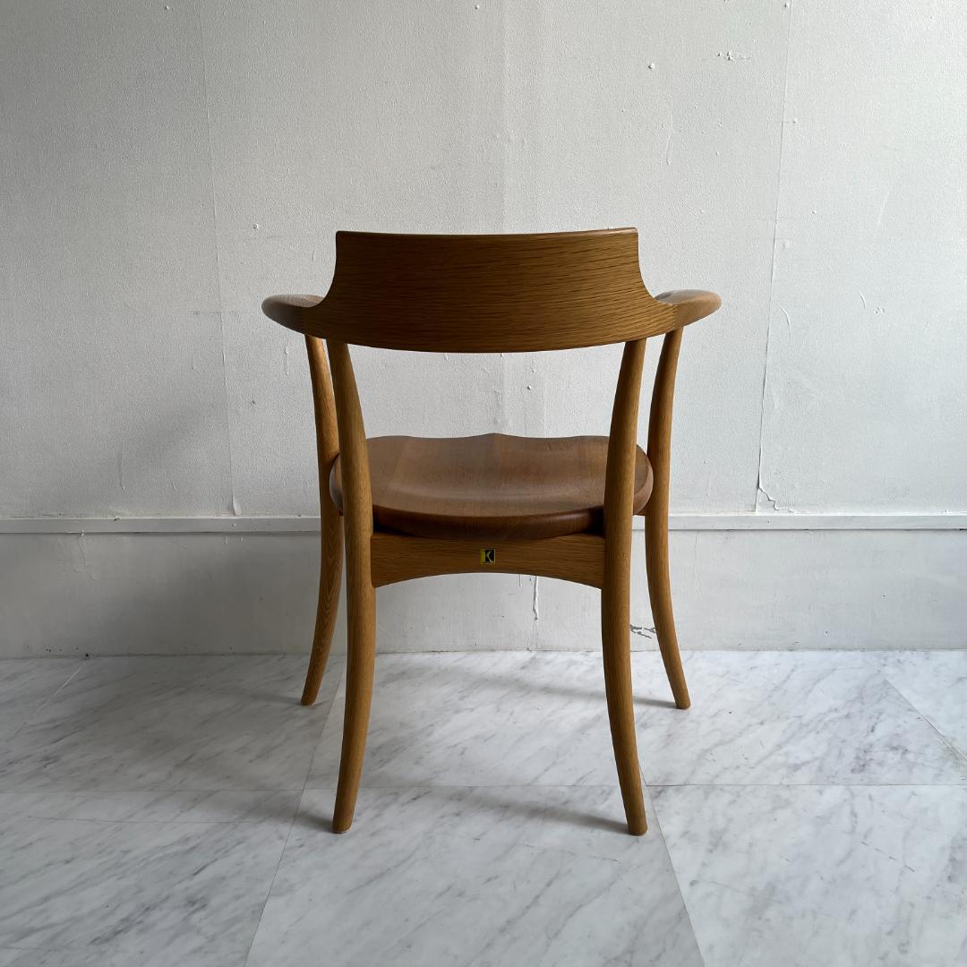 飛騨産業 HIDA キツツキ クレセント アームチェア オーク★美品