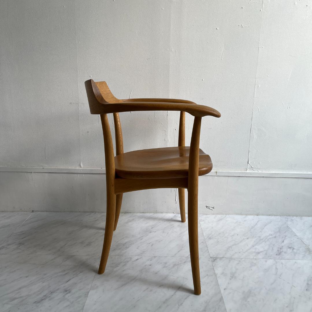 飛騨産業 HIDA キツツキ クレセント アームチェア オーク★美品