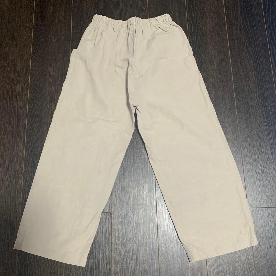 中川政七商店　グレー　ストレートパンツ　ゴム入りウエスト