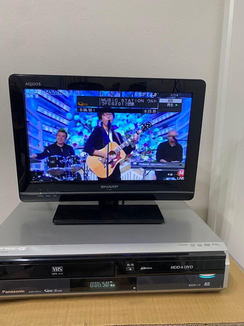動作品Panasonic VHS一体型DVDレコーダー DMR-XP21V