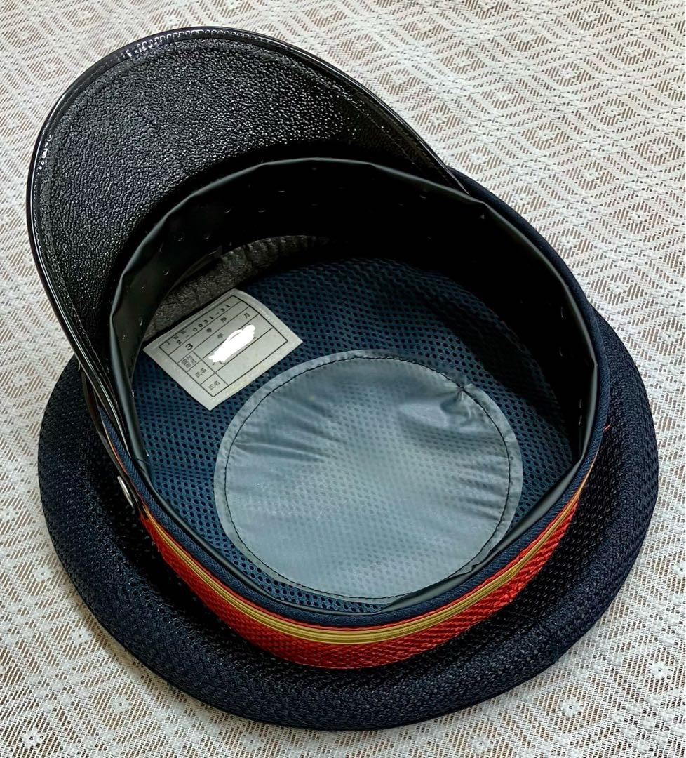 当時物 国鉄 助役制帽◆鉄道 帽子 3号形◆日本国有鉄道 記名あり そ