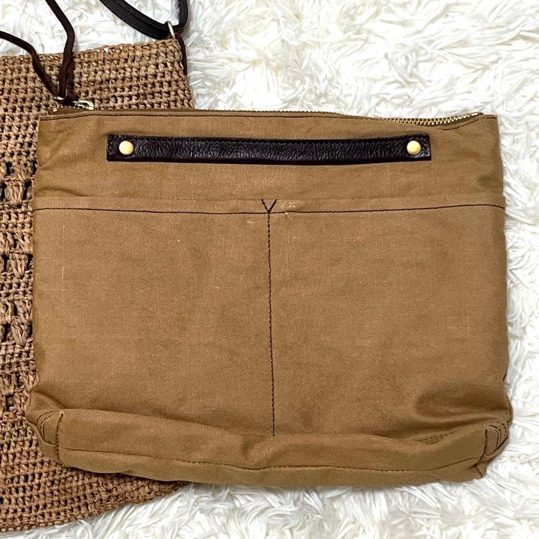 IBIZA かごバッグ ラフィア レザー　模様編み　ショルダーバッグ　2way