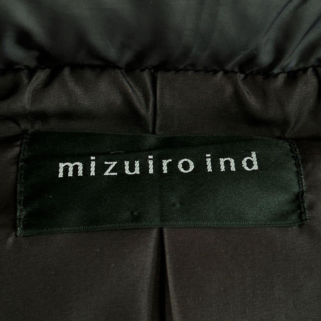 mizuiroind ⿻ ワイド ダウンベスト ダウン フェザー ゆったり 黒