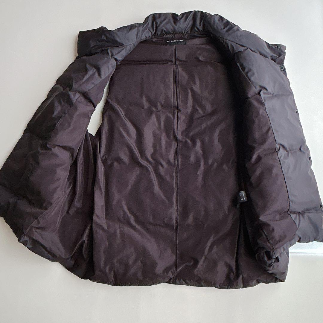 mizuiroind ⿻ ワイド ダウンベスト ダウン フェザー ゆったり 黒