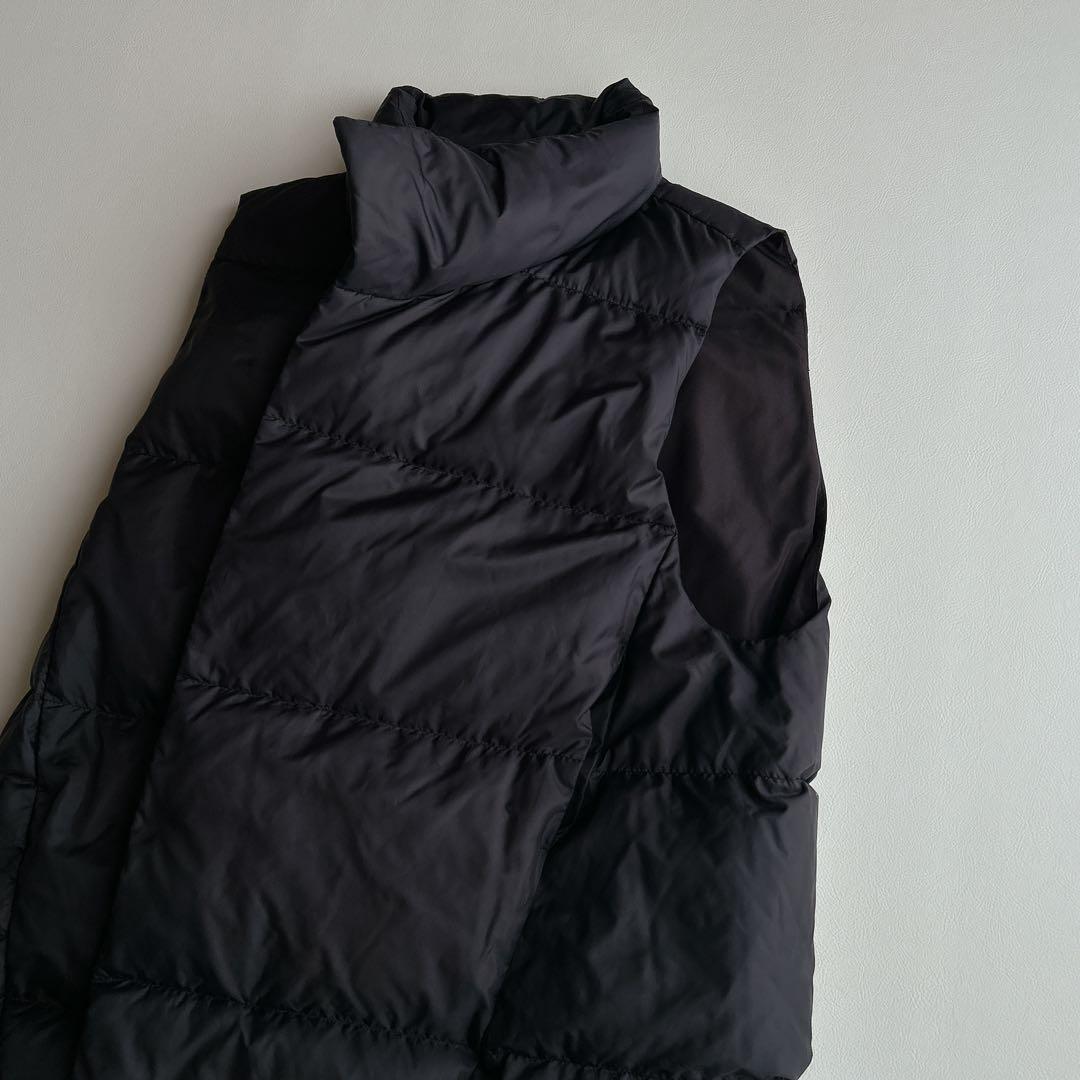 mizuiroind ⿻ ワイド ダウンベスト ダウン フェザー ゆったり 黒