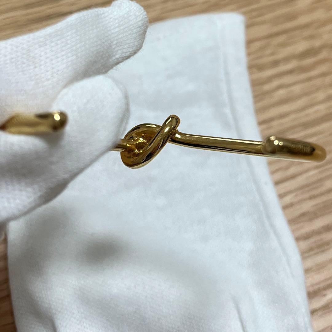 【正規品】ノット エクストラシンブレスレット / ゴールドフィニッシュ ブラス