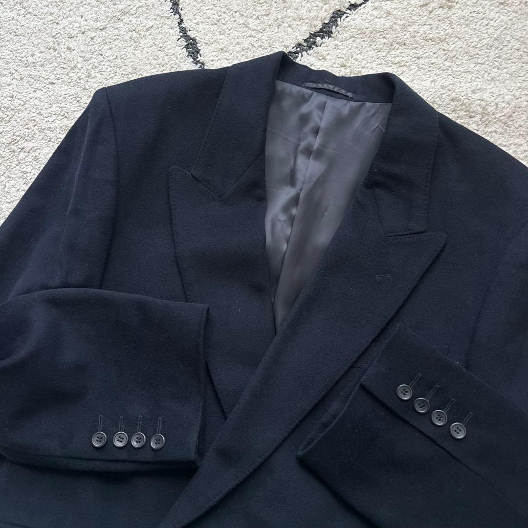 極上カシミヤ100 VALENTINO ダブルチェスターコート　マキシ　ネイビー