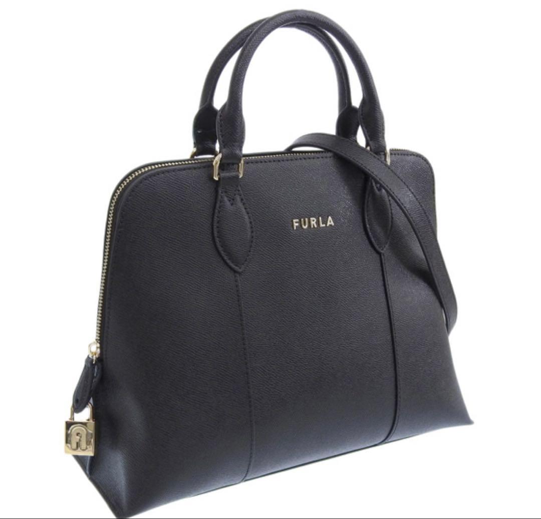 最終価格⭐︎安心鑑定付！美品！ FURLA 黒 ビジネスバッグ 保存袋付き