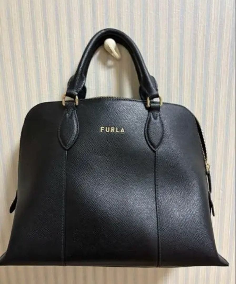 最終価格⭐︎安心鑑定付！美品！ FURLA 黒 ビジネスバッグ 保存袋付き