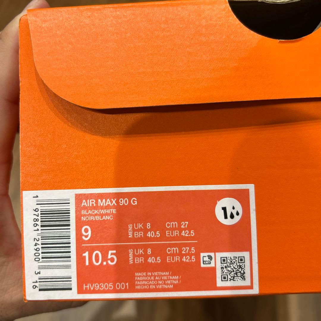 超美品 定価23430ナイキ エアマックス90G 27.0 ブラック