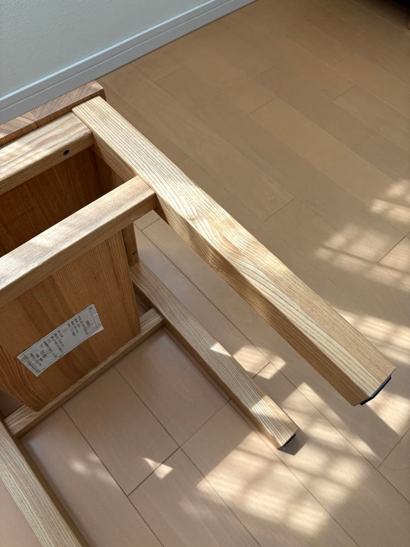 無印良品 木製サイドテーブルベンチ　タモ材　廃盤品