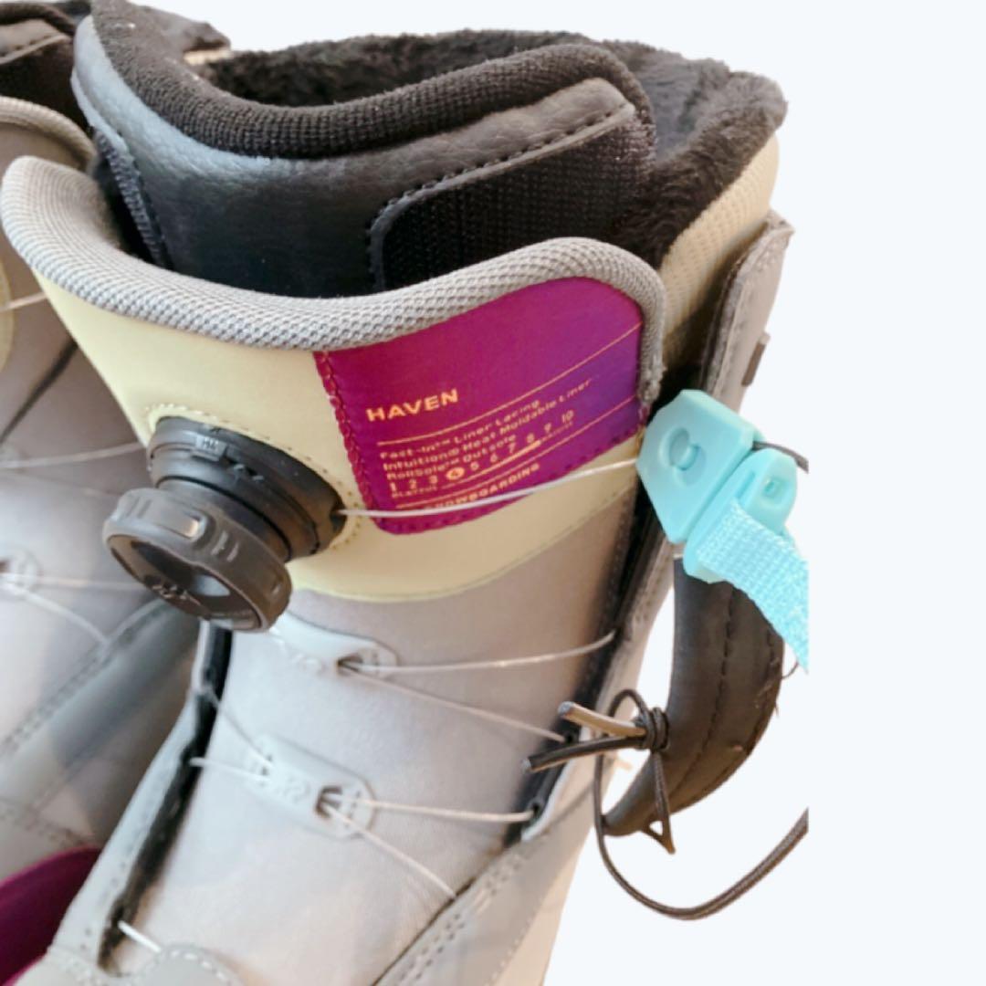 極美品　K2 HAVEN スノーボードブーツ 女性用 グレー/パープル　25cm