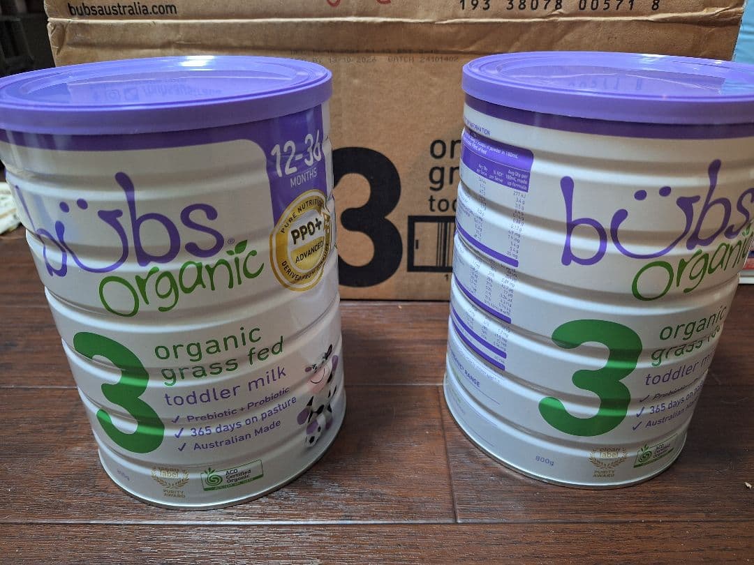 bubs organic 粉ミルク 3 2缶セット