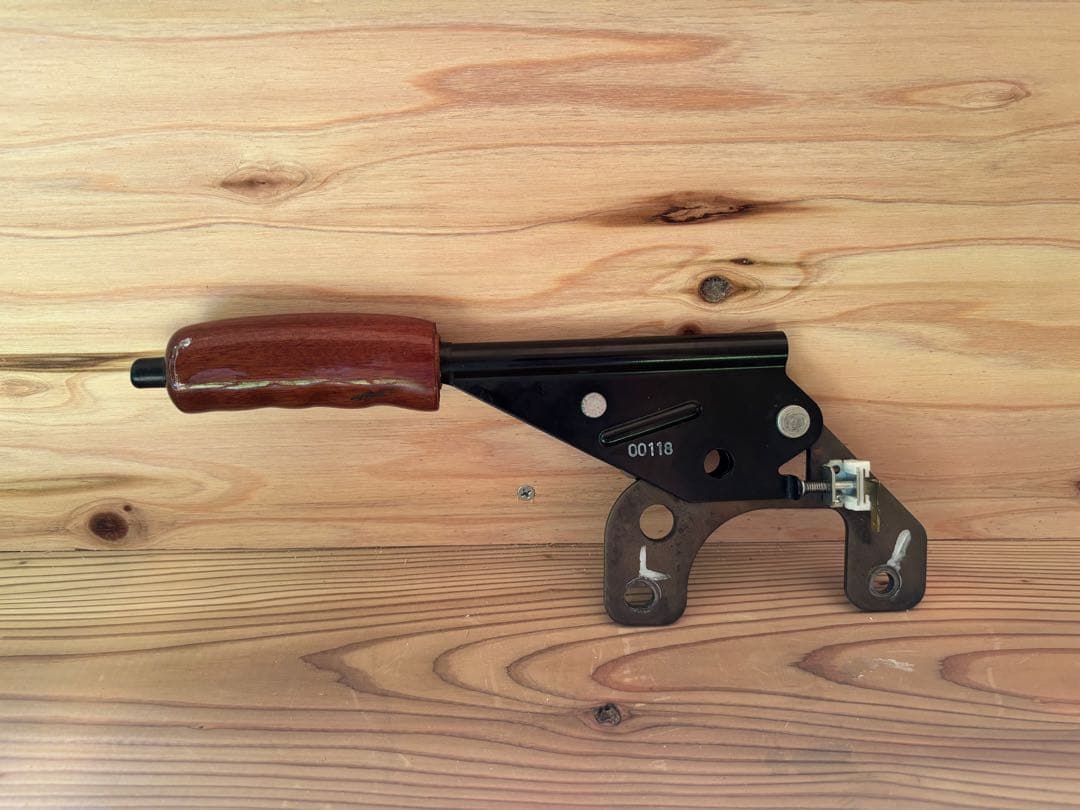 サンバー　ウッドプレーキレバー　サイドブレーキレバー