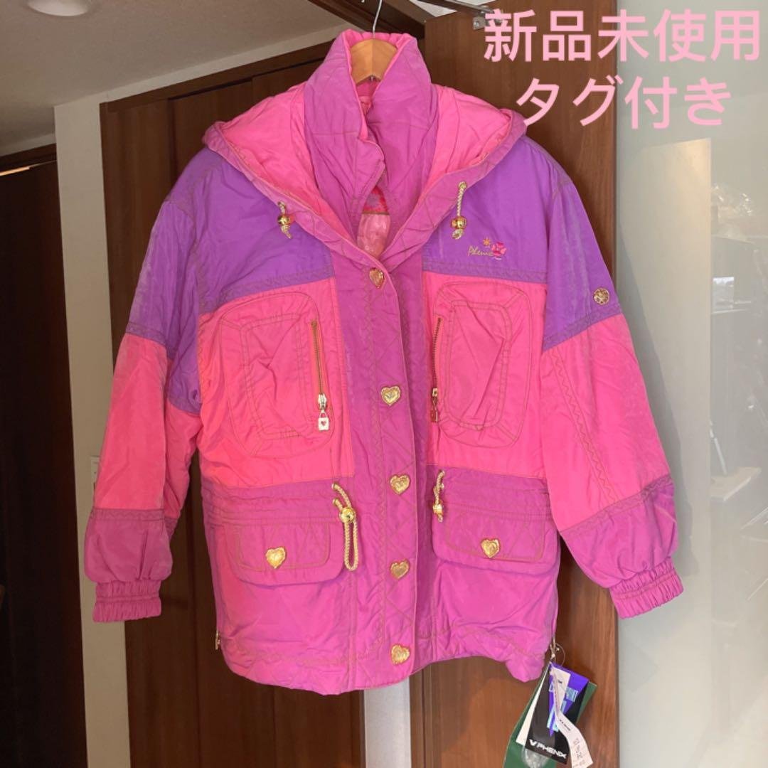 激レア♡phenix スキーダウンジャケット パープル ピンク ハート レトロ
